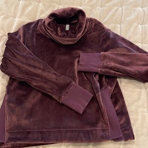 Athleta velvet cowl neck sweatshirt